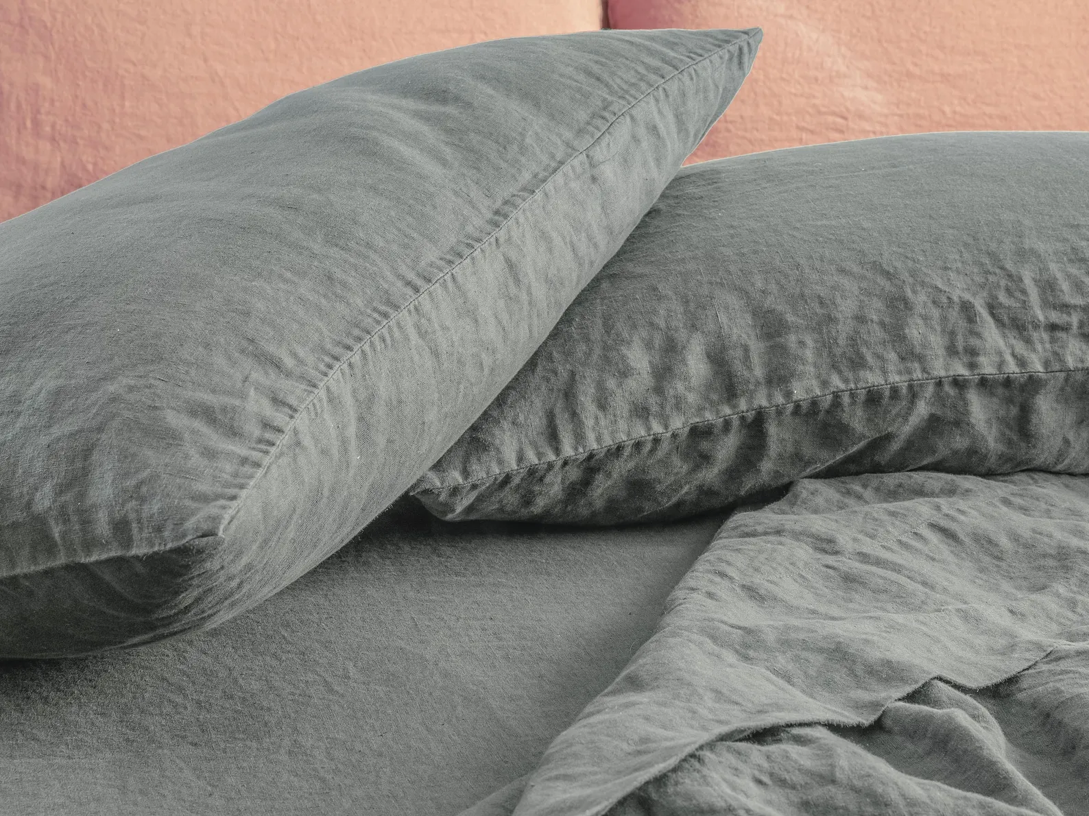 Linen Pillowcase Stone Washed Sham Pillow Case Cover Cushion Super Soft Standard Queen King Euro Pure Natural Organic Flax