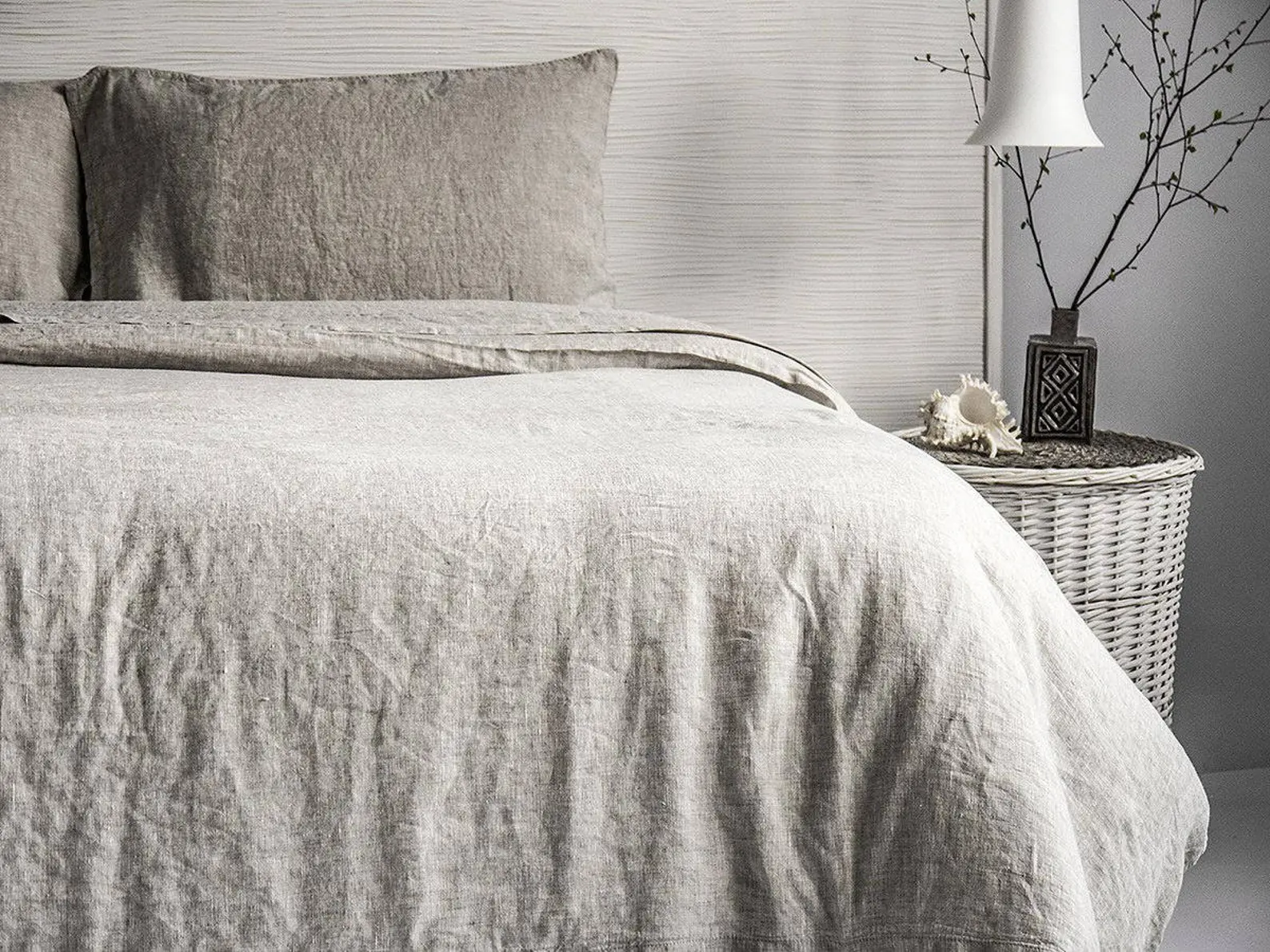 Linen Duvet Cover Stone Washed Super Soft Shabby Chic Natural Organic 100% Stonewashed Antibacterial Protective Flax King Queen Full